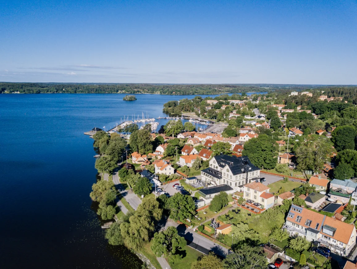 Sigtuna vid Mälaren från ovan