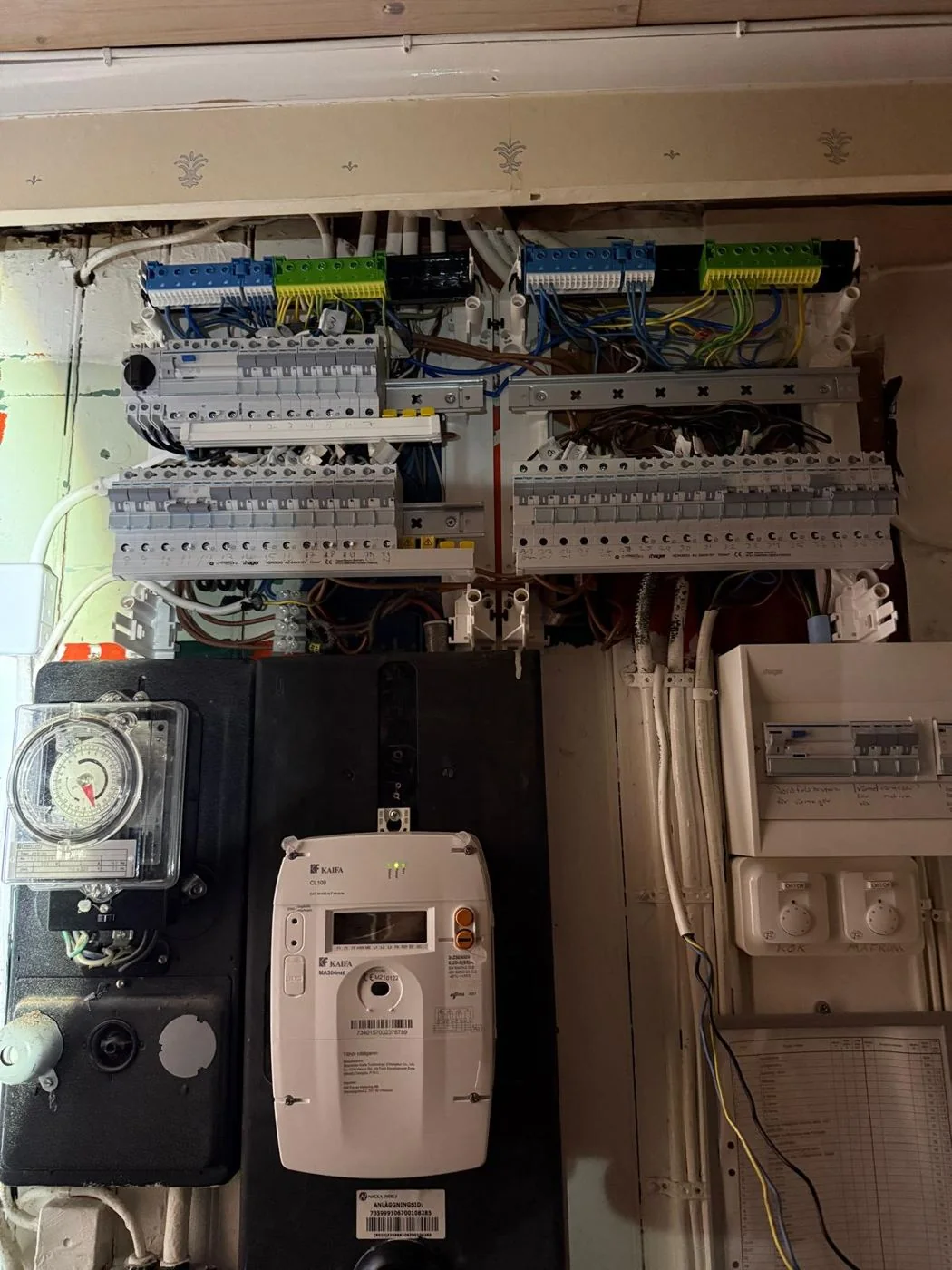 Elcentral och elmätare installerade av FM Eljour